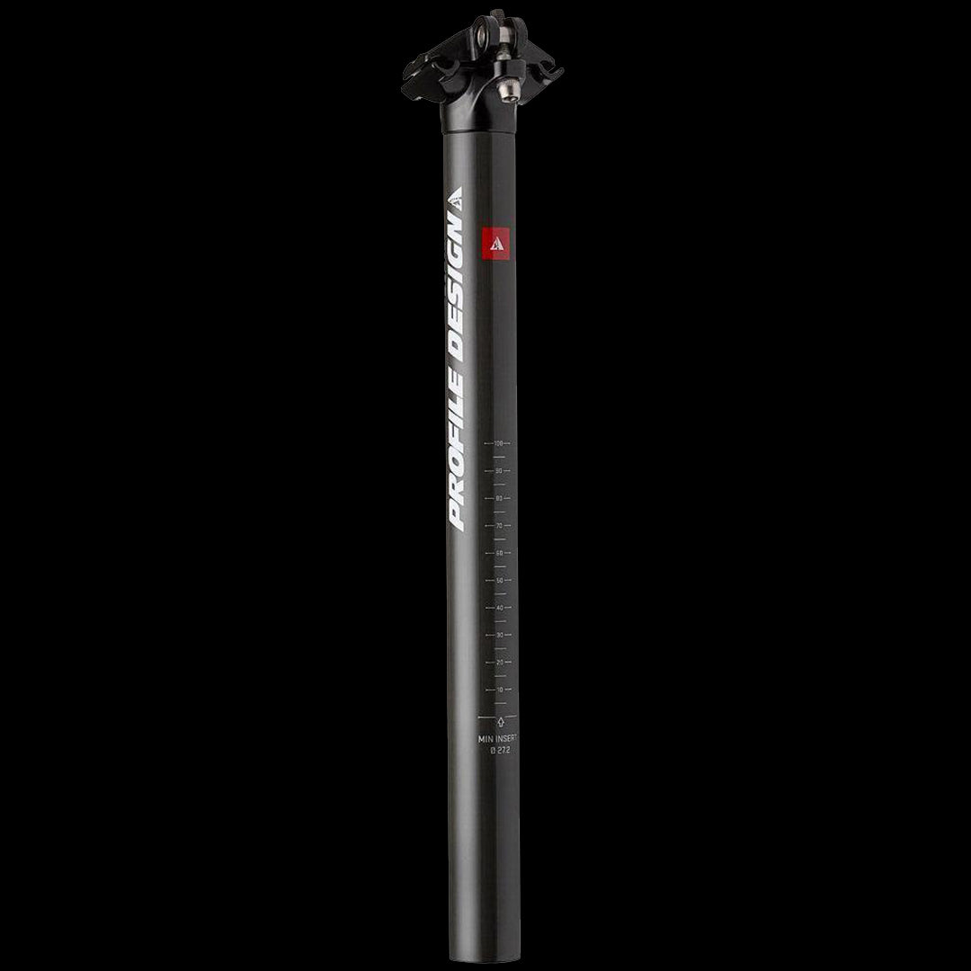 Profile Design 1/Zero AL Seatpost 27.2mm Bk w/bk logo