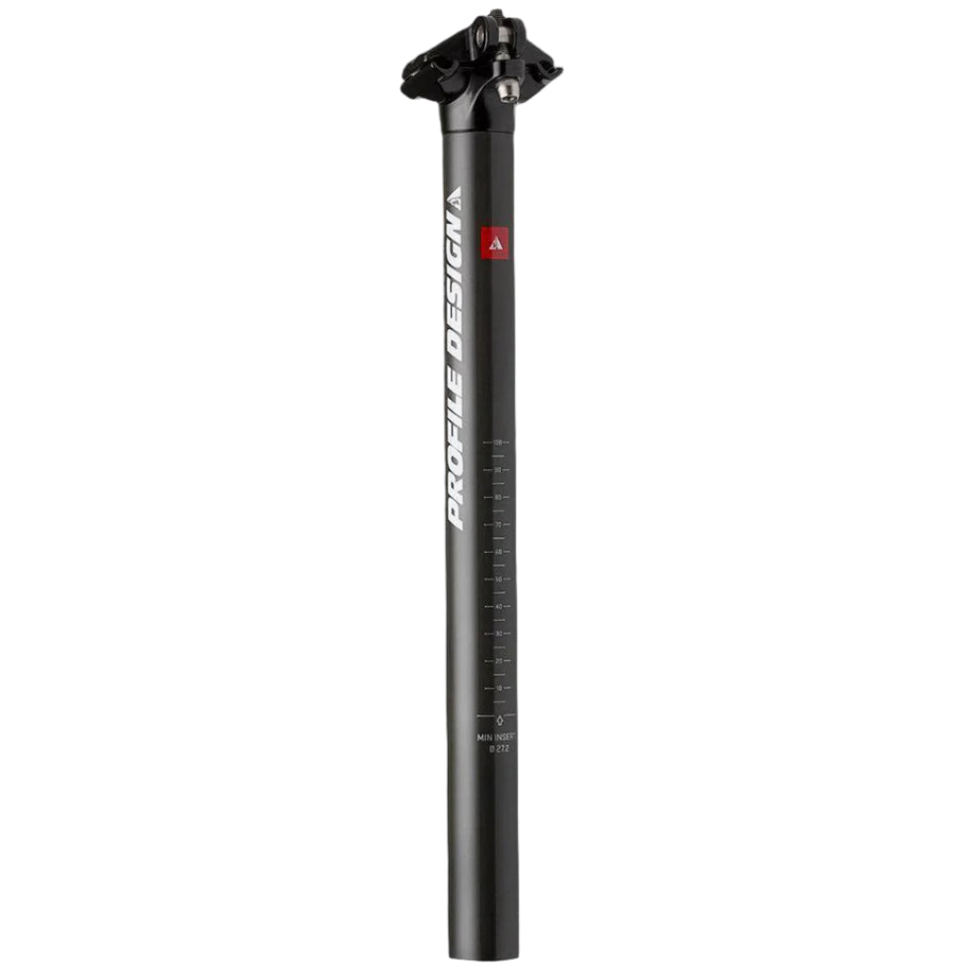 Profile Design 1/Zero AL Seatpost 27.2mm Bk w/bk logo