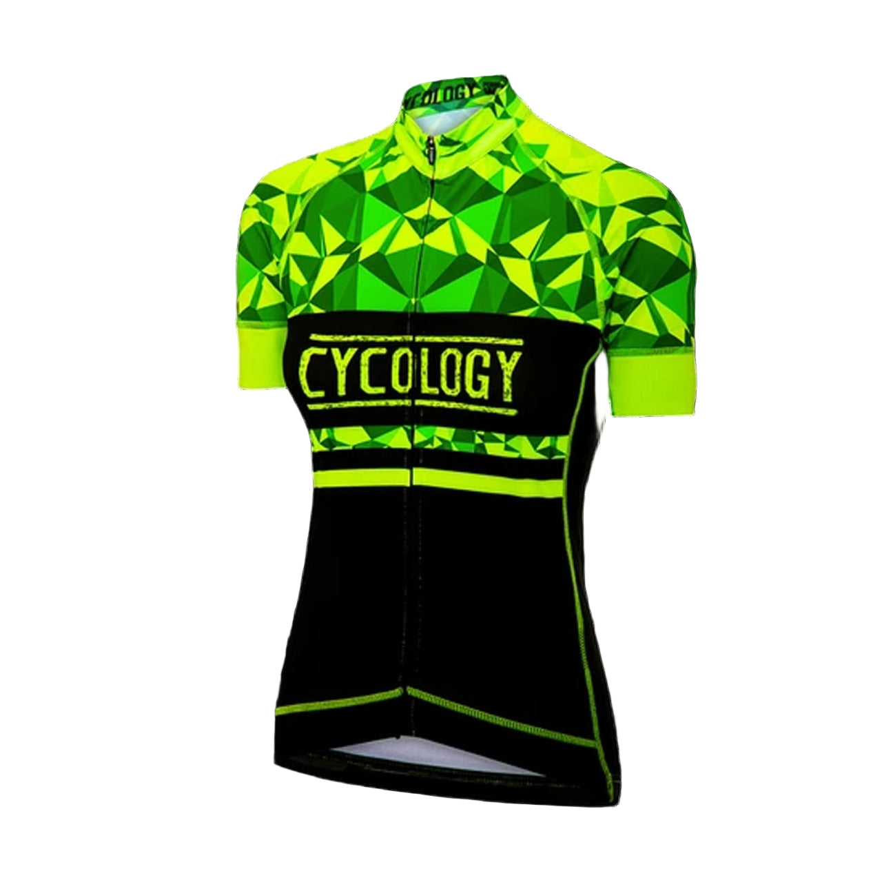 Cycology Geometric (Lime) Women's Jersey Best Cycling Jersey