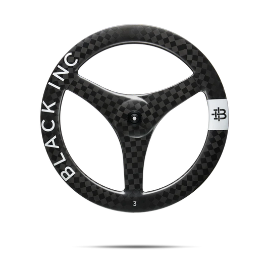 Black Inc Three tri-spoke carbon wheel